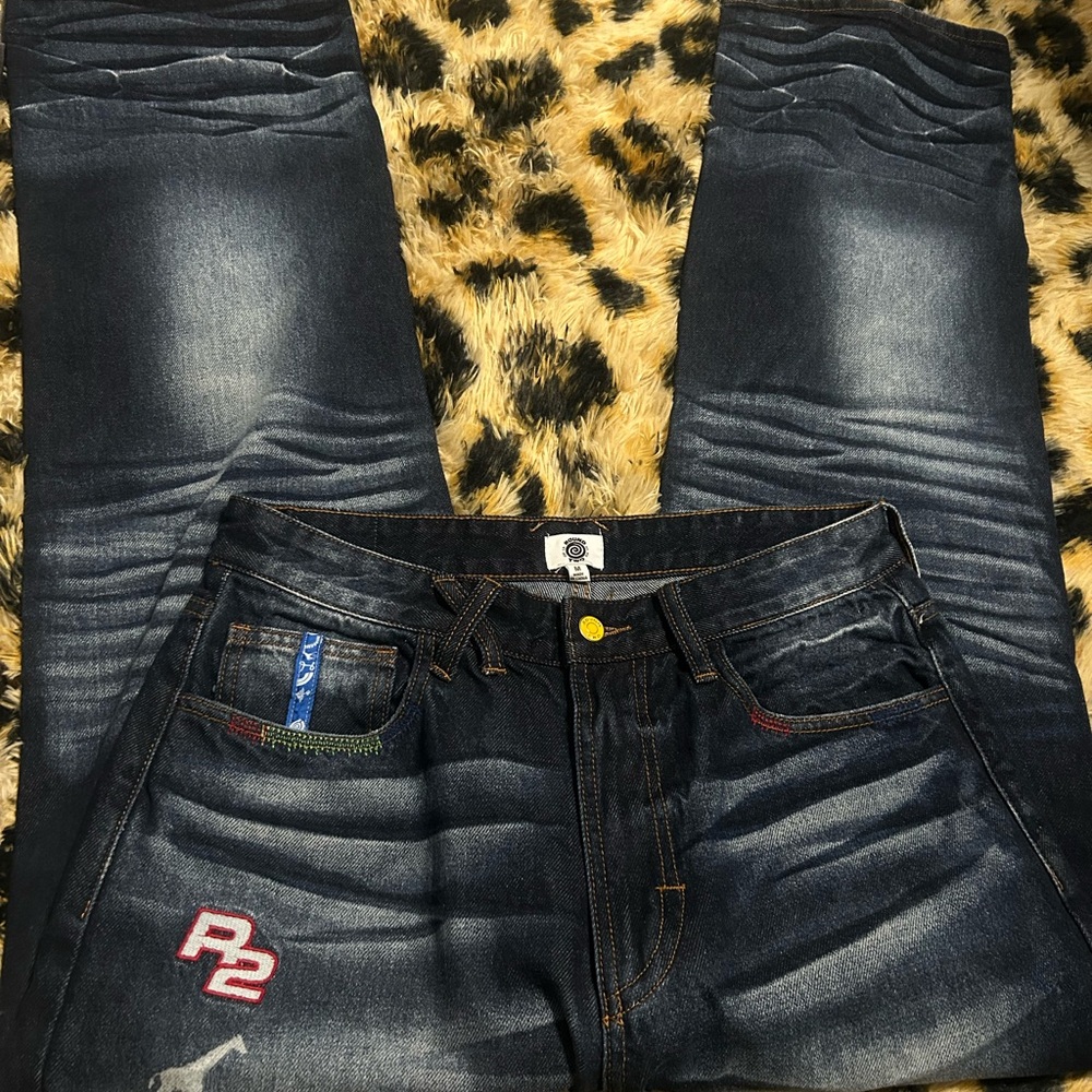Round Two Brand Jeans  Brand new with no tags  with vintage distressing